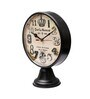 Vintage Beauty Black Metal Table Clock
