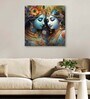 Beauty of Radha Krishna Multicolour Pine Wood Art Print