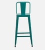 Becky Metal Bar Stool In Turquoise Colour