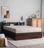 King Size Bed in Chestnut Dark Finish with Box Storage