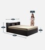 King Size Bed in Chestnut Dark Finish with Box Storage