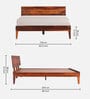 Sheesham Wood Queen Size Bed in Honey Brown Finish