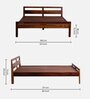 Sheesham Wood Queen Size Bed in Provencial Teak Finish