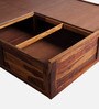 Sheesham Wood King Size Bed in Provencial Teak Finish with Box Storage