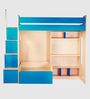 Combi Bunk Bed in Sky Blue Colour with Drawer Storage & Study Table