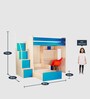 Combi Bunk Bed in Sky Blue Colour with Drawer Storage & Study Table