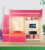 Combi Bunk Bed in Pink Colour with Drawer Storage & Study Table