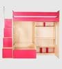 Combi Bunk Bed in Pink Colour with Drawer Storage & Study Table