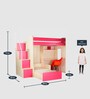 Combi Bunk Bed in Pink Colour with Drawer Storage & Study Table