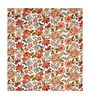 Orange Floral 144 TC Cotton King Size  King Size Bedsheet With 2 Pillow Cover