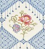 Blue Floral 144 TC Cotton King Size  Bedsheet With 2 Pillow Cover