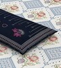 Blue Floral 144 TC Cotton King Size  Bedsheet With 2 Pillow Cover