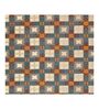 Cream Traditional print 144 TC Cotton King Size  Bedsheet With 2 Pillow Cover