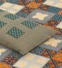 Cream Traditional print 144 TC Cotton King Size  Bedsheet With 2 Pillow Cover