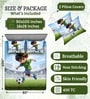 Blue 7D Digital Printed Sport Queen Size Bedsheet Sheet with 2 Matching Pillow Covers