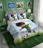 Blue 7D Digital Printed Sport Queen Size Bedsheet Sheet with 2 Matching Pillow Covers