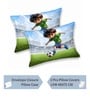 Blue 7D Digital Printed Sport Queen Size Bedsheet Sheet with 2 Matching Pillow Covers
