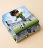 Blue 7D Digital Printed Sport Queen Size Bedsheet Sheet with 2 Matching Pillow Covers