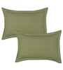 Green 250 Tc Cotton Bedsheet With 1 Pillow Covers