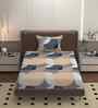 Beige 250 Tc Cotton Bedsheet With 1 Pillow Covers