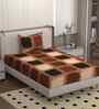Brown 250 Tc Cotton Bedsheet With 1 Pillow Covers