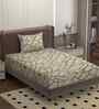 Beige 250 Tc Cotton Bedsheet With 1 Pillow Covers