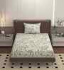 Beige 250 Tc Cotton Bedsheet With 1 Pillow Covers
