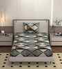 Black 250 Tc Cotton Bedsheet With 1 Pillow Covers