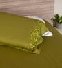 Olive Green 300 Tc Cotton Bedsheet Set With 1 Bedsheet & 2 Pillow Covers