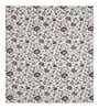 White Floral 144 TC Cotton King Size  King Size Bedsheet With 2 Pillow Cover