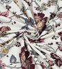White Floral 144 TC Cotton King Size  King Size Bedsheet With 2 Pillow Cover