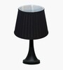 Bedside Black Table Lamp with Fabric Shade