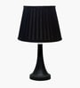 Bedside Black Table Lamp with Fabric Shade