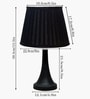 Bedside Black Table Lamp with Fabric Shade