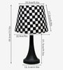 Bedside Black Table Lamp with Fabric Shade