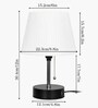 Bedside Lamp for Bedroom Nightstand Table Light with USB A | C Charging Port-Chain Pull Control