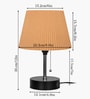 Bedside Lamp for Bedroom Nightstand Table Light with USB A | C Charging Port-Chain Pull Control