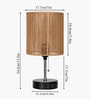 Bedside Lamp for Bedroom Nightstand Table Light with USB A | C Charging Port-Chain Pull Control