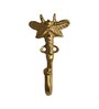 Aluminium Gold Bee Wall Hook
