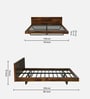 Beelitz Sheesham Wood Queen Size Bed In Provincial Teak Finish