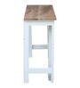 Beene Solid Wood Console Table In White Distress Finish