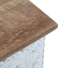 Beene Solid Wood Console Table In White Distress Finish