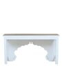 Beene Solid Wood Console Table In White Distress Finish