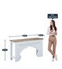 Beene Solid Wood Console Table In White Distress Finish
