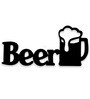 Beer Black MDF Wall Art