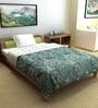Beetle Grey Microfiber Floral 120 Gsm Single Comforter