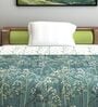 Beetle Grey Microfiber Floral 120 Gsm Single Comforter