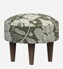 Begum Fabric Foot Stool in Grey Colour