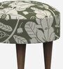 Begum Fabric Foot Stool in Grey Colour