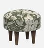 Begum Fabric Foot Stool in Grey Colour